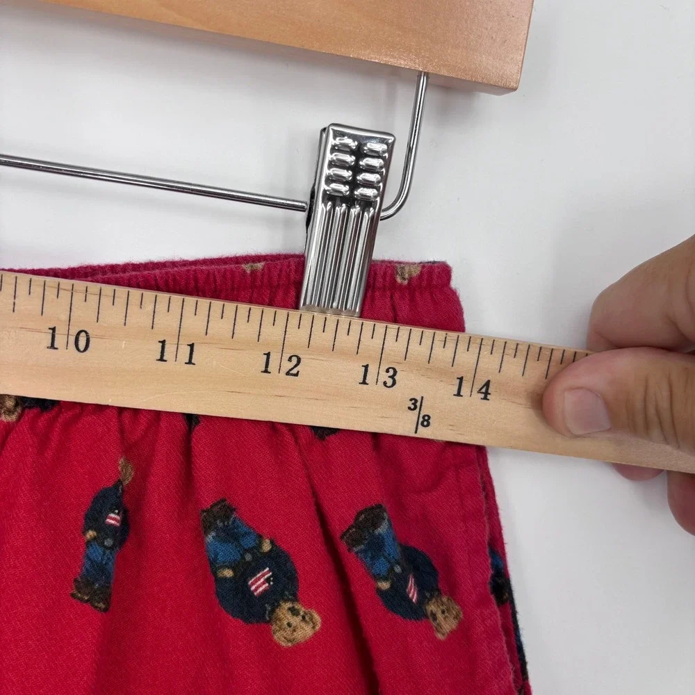 Polo Ralph Lauren Pajama Pants Mens S Red Cotton Flag Polo Bear Loungewear